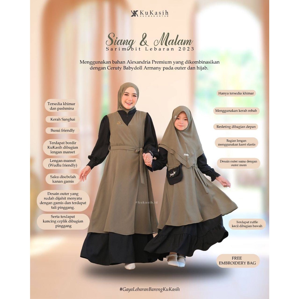 Gamis SIANG MALAM by KUKASIH