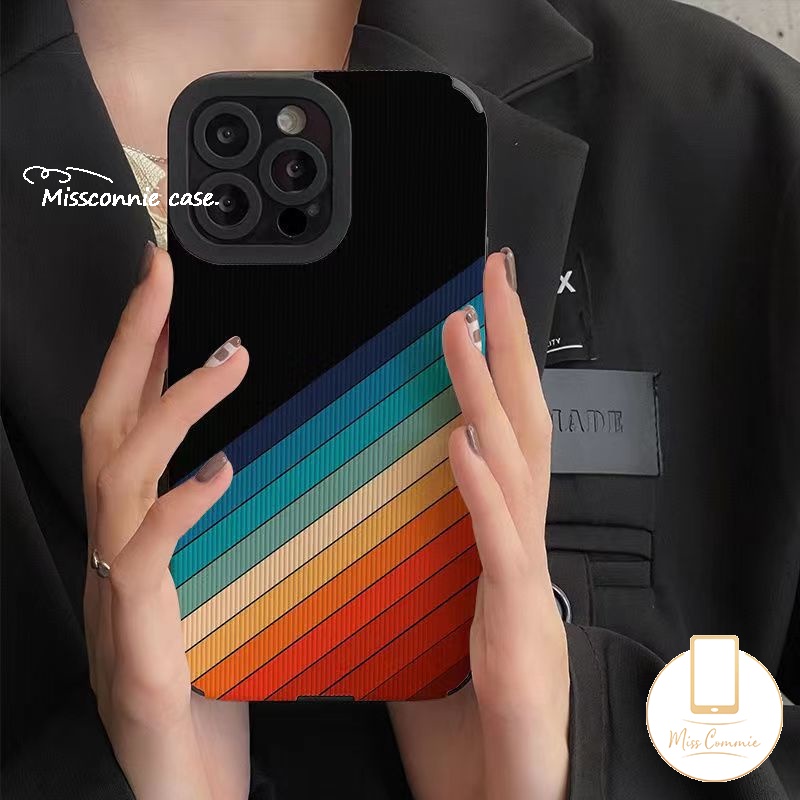 IPHONE Fantasy Starry Sky Phone Case Kompatibel Untuk Iphone11 14 13 12 Pro Max X7 8 Plus XS Max XR 7Plus INS Warna Gradien Tekstur Mewah Kulit Silicon Lembut Penutup Belakang