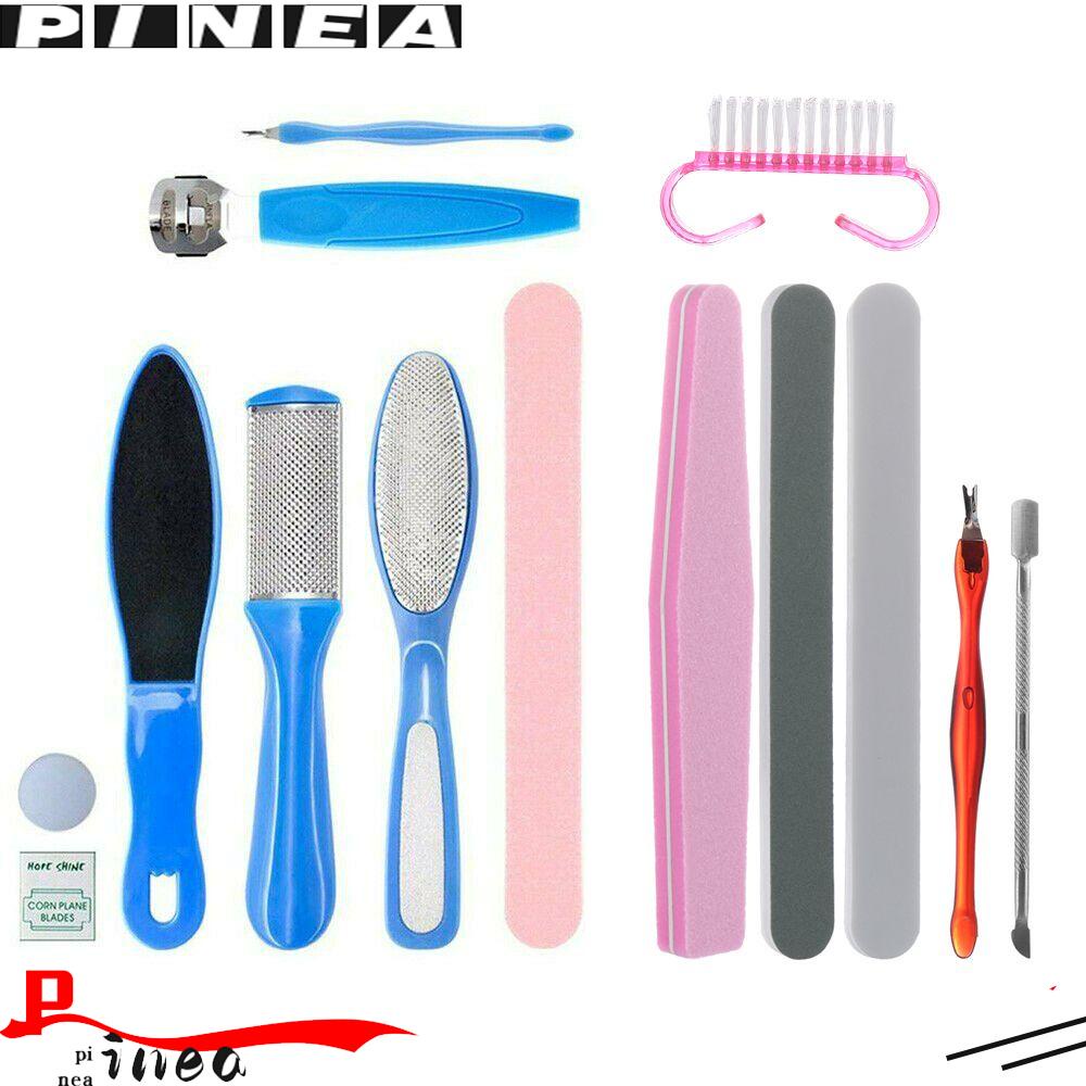 Nanas6 /12 /18 Pcs Manicure Pedicure Grooming Kit Di Rumah Digunakan Kikir Kuku Alat Perawatan Kuku Kerokan Kulit Mati