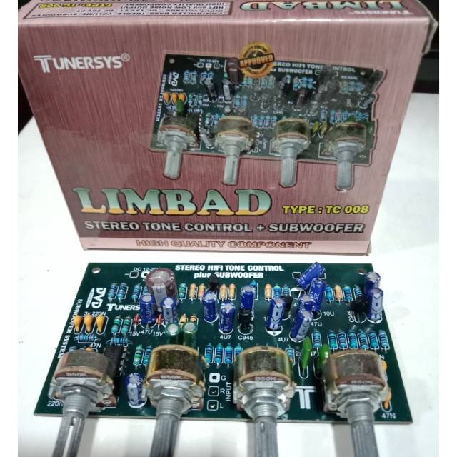 Kit Tone Control  STEREO + SUBWOFER DC 12v