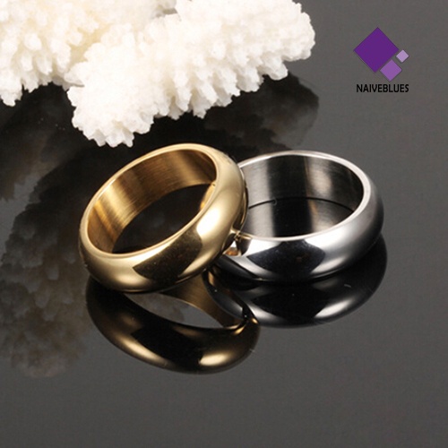 &lt; Naiveblues &gt; Pria/'s Wanita' s 6mm Baja Titanium Pernikahan Band Cincin Hadiah Pesta Us