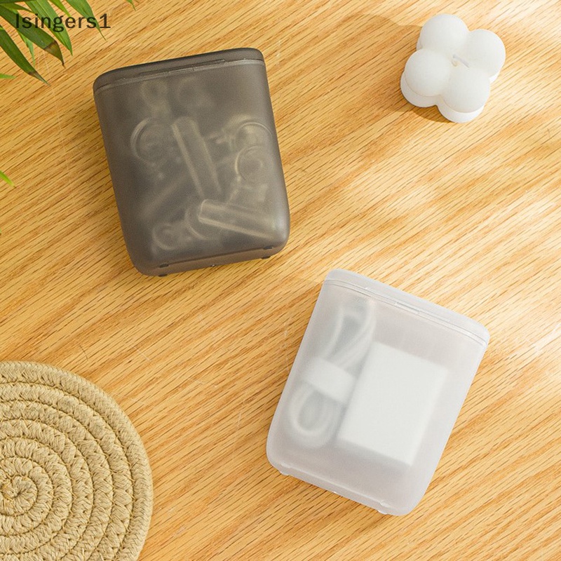 [lsingers1] Ins Portabel Kawat Kabel Kotak Penyimpanan Perjalanan Headphone Perhiasan Koin Organizer Bin Laci Makeup Bibir Tempat Penyimpanan Tahan Debu Butik