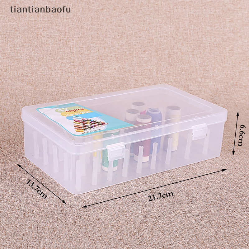 [tiantianbaofu] Kotak Penyimpanan Benang Jahit 42buah Spools Bobbin Carry Case Wadah Holder Craft Spool Organizing Case Sewing Storage Box Butik