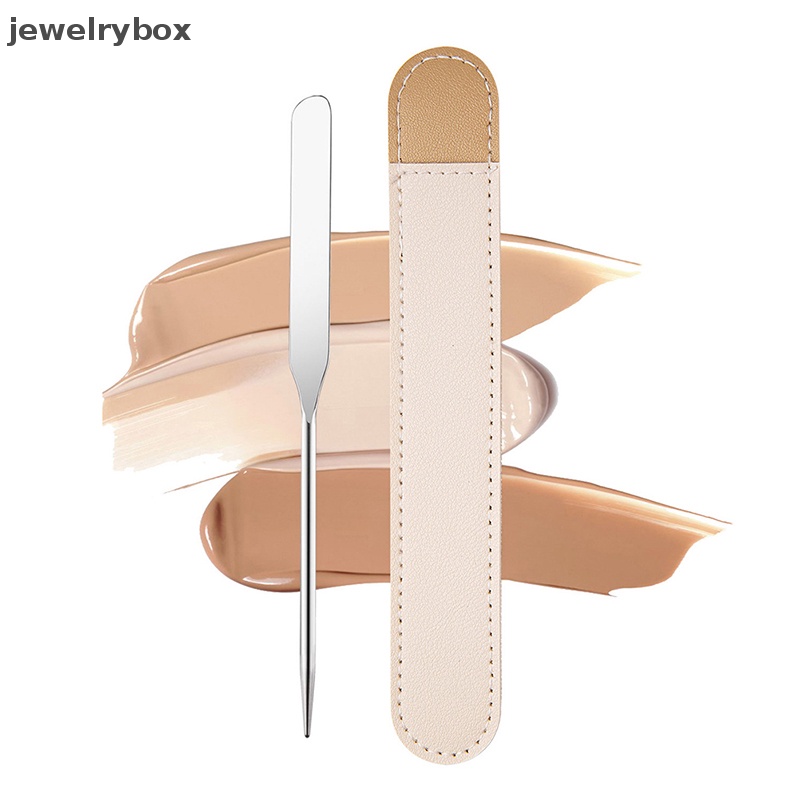 [jewelrybox] 1set Stainless Steel Dual Head Makeup Toner Spatula Mixing Stick Foundation Butik