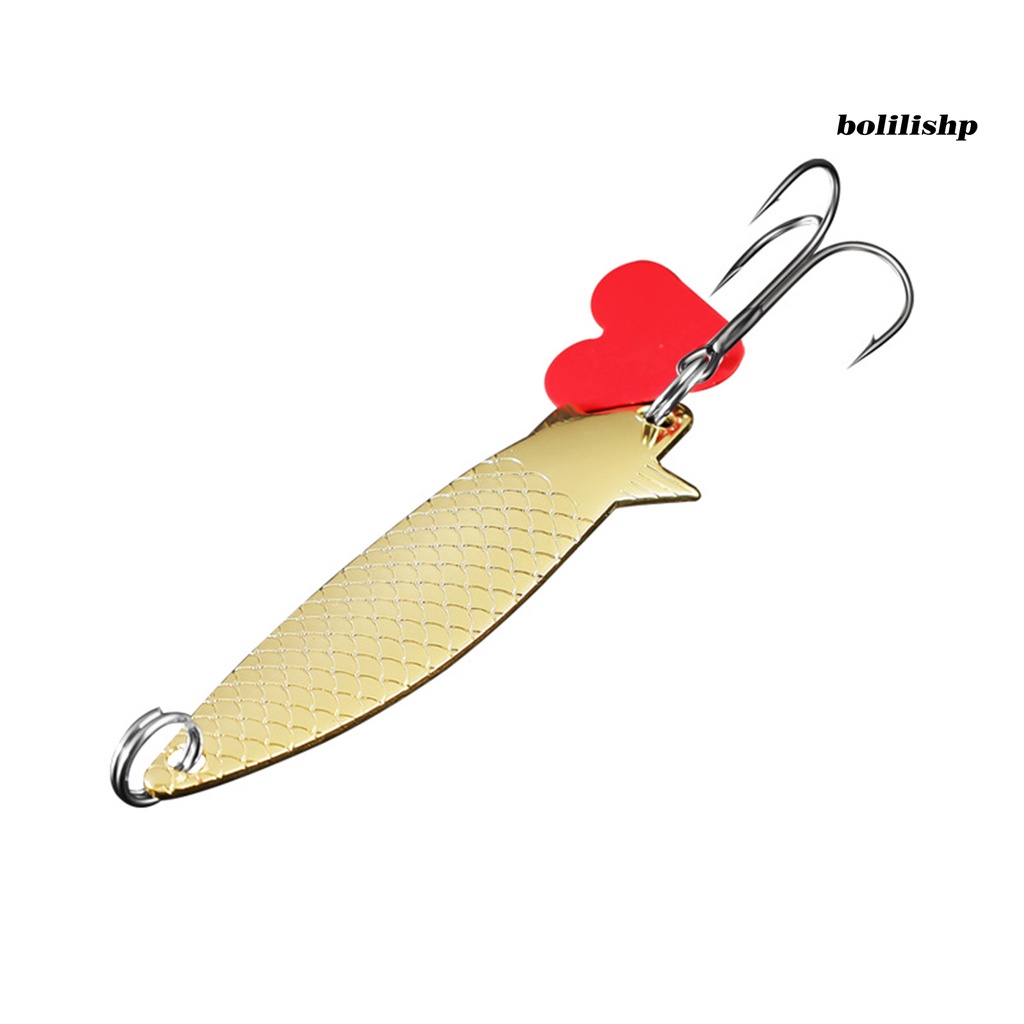 Bo-6cm/6g Umpan Pancing Desain Kait Treble Dilapisi Warna Cerah Dengan Skala Ikan Tahan Karat Zinc Alloy Sequin Hard Lure Umpan Buatan Memancing Perlengkapan Memancing