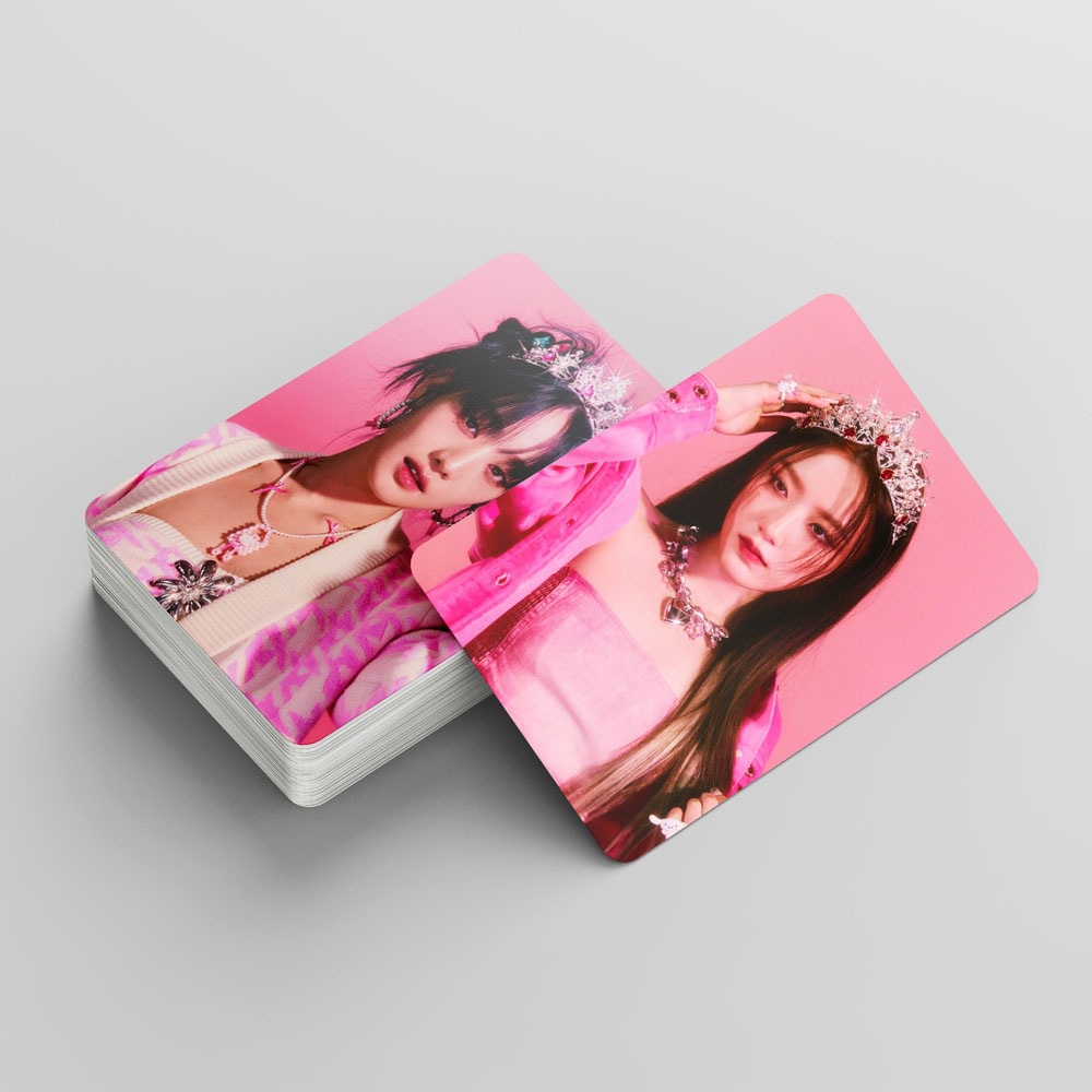 55pcs/box (G) I-DLE Album I FEEL Queencard Photocards YUQI MINNIE SHUHUA SOYEON MIYEON Lomo Kartu GIDLE Kpop Postcards