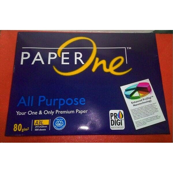 

KERTAS HVS A3 80 Gram PAPER ONE (Rim)