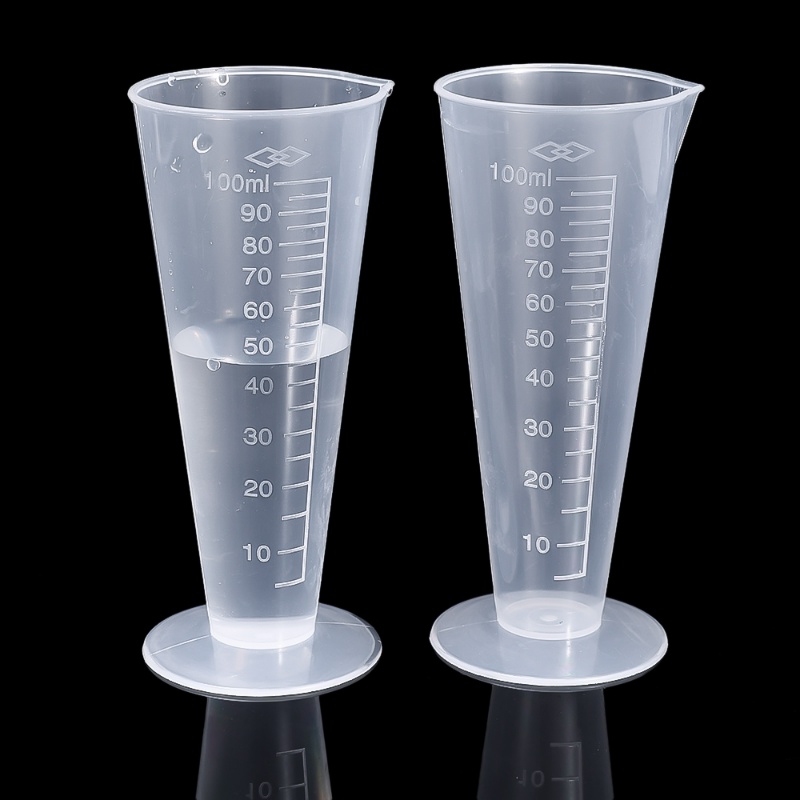 50/100ml Kualitas Tinggi Gelas Ukur Reusable Dapur Alat Ukur Hotel Bar Jug Pour Spout Cylinder Transparent Plastic Measuring Cup Transparent Mixing Cup