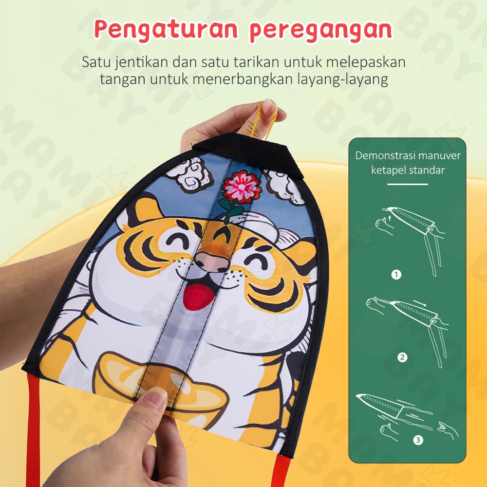 Mamibayi Mainan Ketapel Model Layang Layang Catapult Kite Layangan Karakter Lucu Mainan Anak