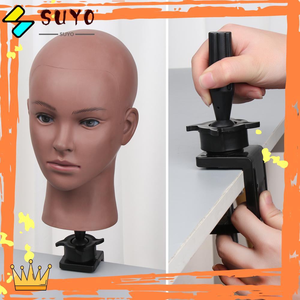 Suyo Wig Head Stand Adjustable Tools Penjepit Meja Penyangga Wig