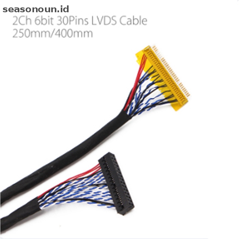 Seasonoun LVDS cable FIX-30P-S6 30pin double 2ch 6-bit dual 6bit Kabel Layar LCD panel.