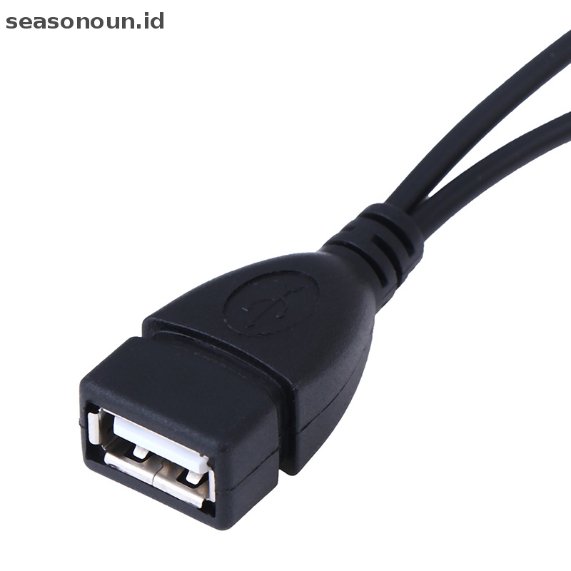 Seasonoun 2in1 Micro usb male to female to usb 2.0 power charging otg adapter Kabel.