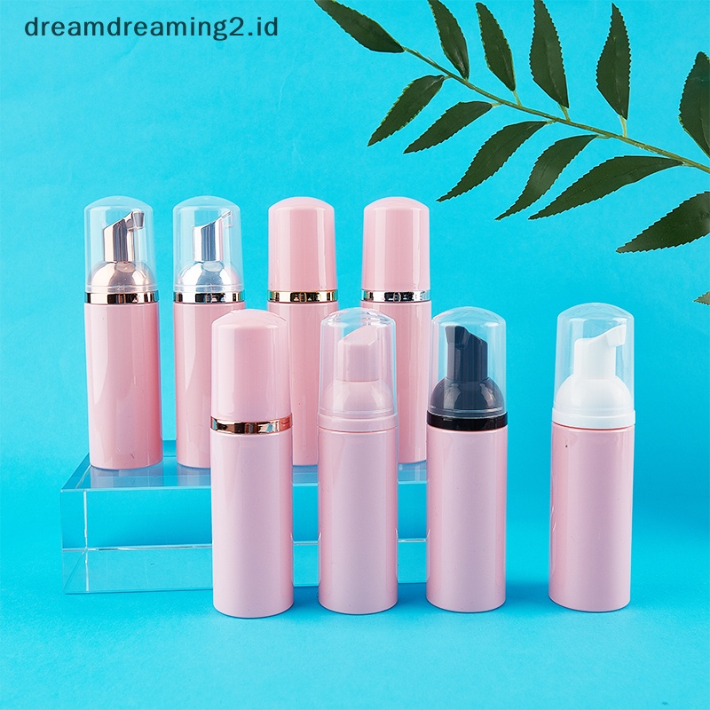 (drea) Botol Pump Foam Plastik 50ml Pink Botol Kosmetik Pembersih Bulu Mata Wajah Kosong//