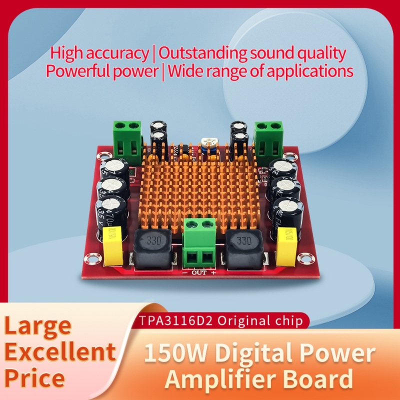 Gro Papan Amplifier Digital XH-M544 Mono- Channel Power AMP-Module Dengan Preamplifier