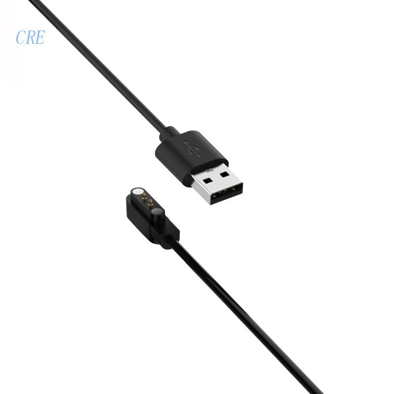 Cre 2-Pin Kabel Charge Magnetik Kuat USB Charging Line Cord Rope Hitam Untuk Kieslect Watch K10 K11 Smartwatch