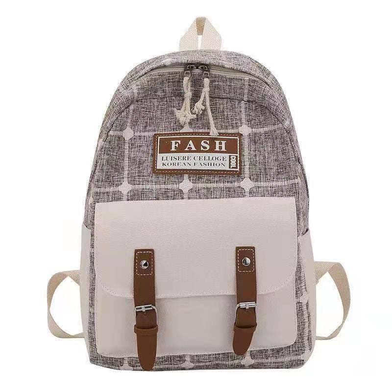 TAS RANSEL IMPORT BACKPACK KANVAS WANITA ABU RIALTA TA270G2 MURAH FASHION KULIAH