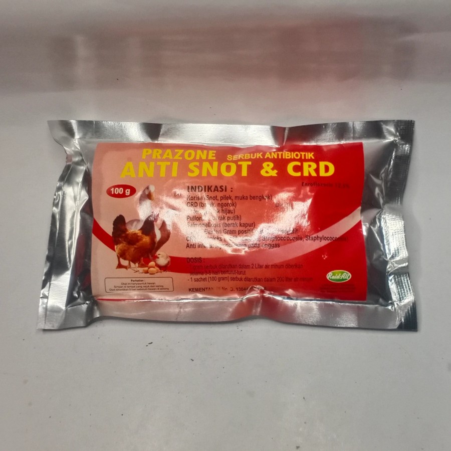 ANTI SNOT CRD AYAM BEBEK RAID-ALL 1 SACHET 100 GRAM OBAT AYAM SAKIT SNOT MATA BERAIR BENGKAK