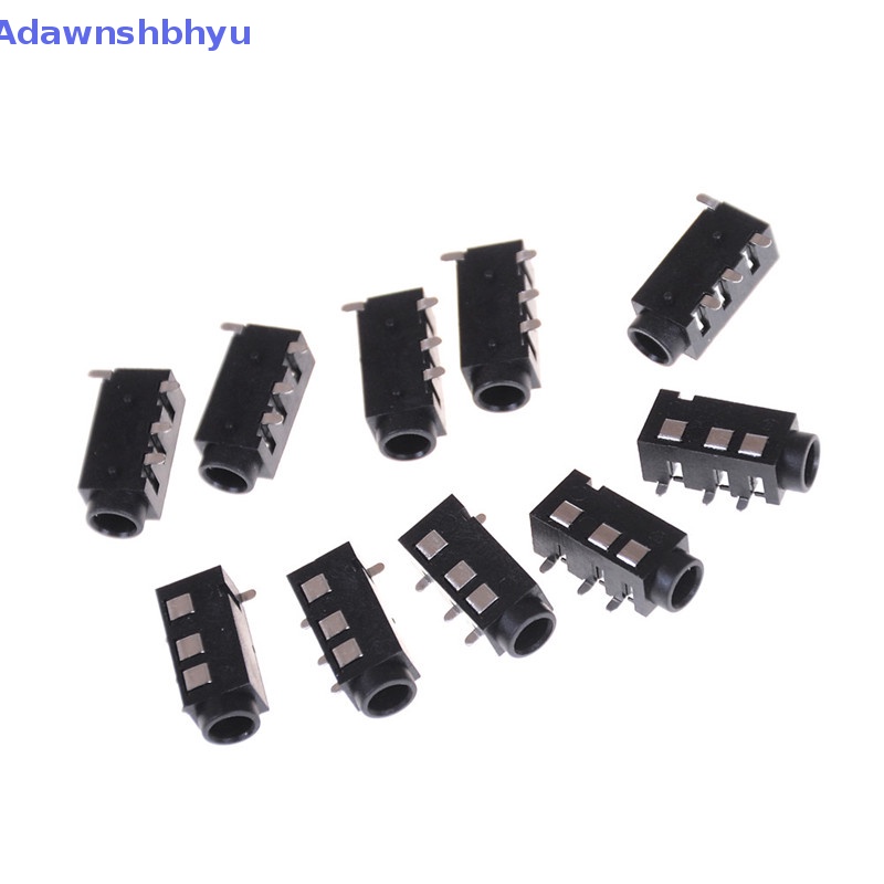 Adhyu 10pcs PJ-320D 4pin SMD 3.5mm Female Konektor Jack Headphone PCB Mount ID