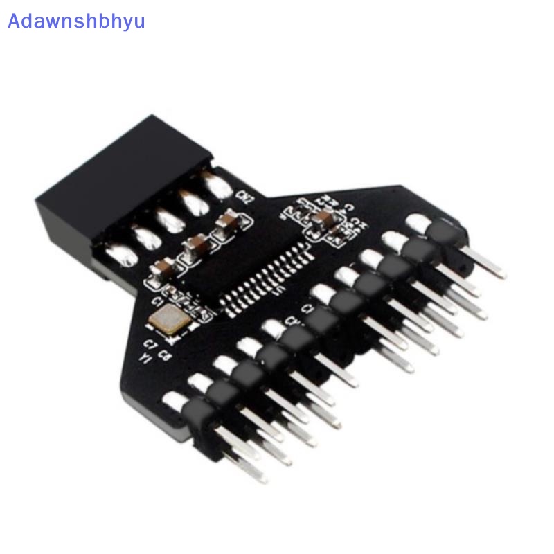 Adhyu Header HUB USB 9-pin USB 2.0 Adaptor Konektor 9pin Untuk Splitter RGB ID