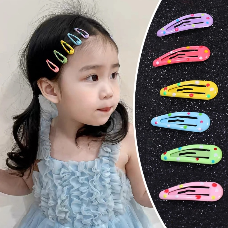 Korea Fashion Bayi Bayi Klip Gadis Mini Jepit Rambut Mini Y2K Gaya Lucu Jepit Rambut Lucu Warna-Warni Gelombang Dot BB Klip Wanita Perempuan Styling Clips Accessorie Hiasan Kepala Aksesoris Rambut