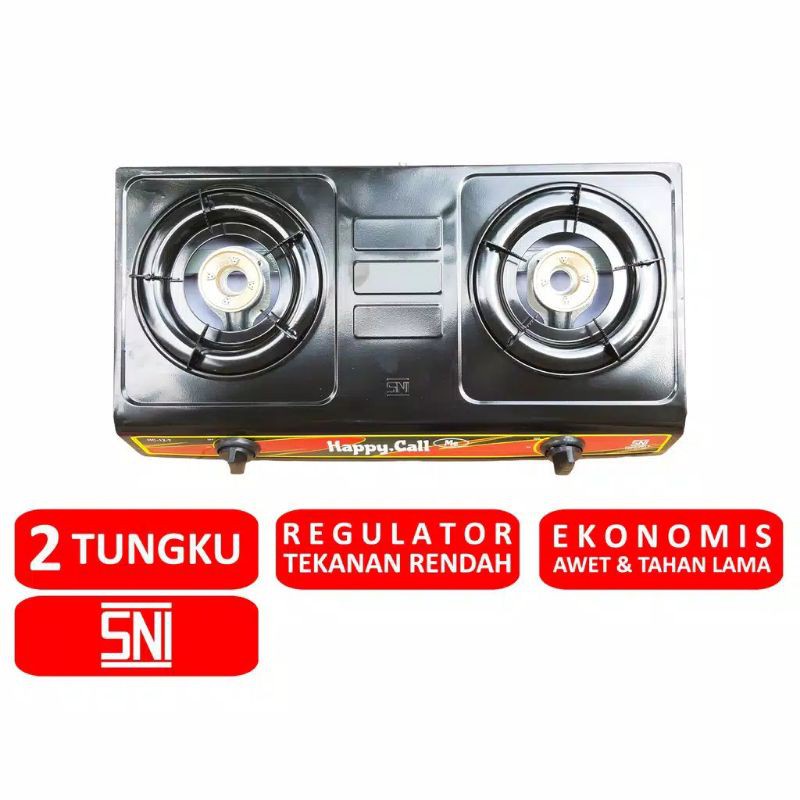 TERLARIS KOMPOR GAS 2 TUNGKU MERK OMICO/TD/HAPPY CALL