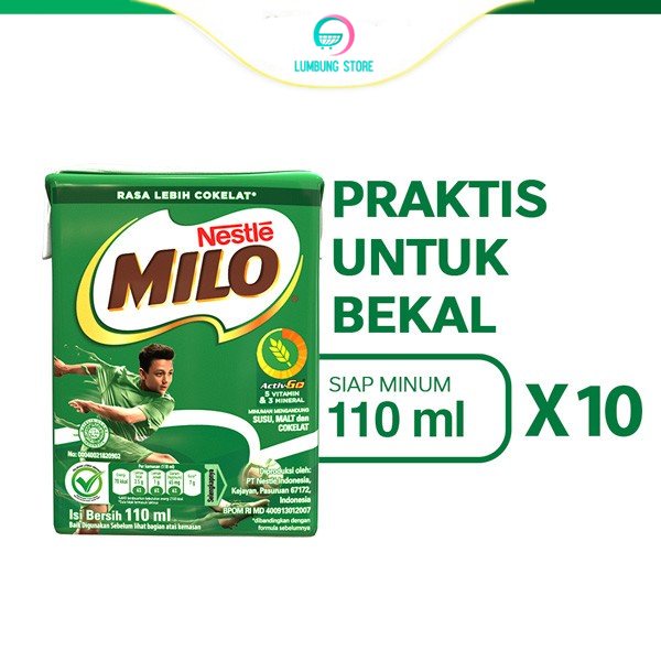 

Milo Activ-Go Cokelat Susu UHT 110 ML [10 Pcs]