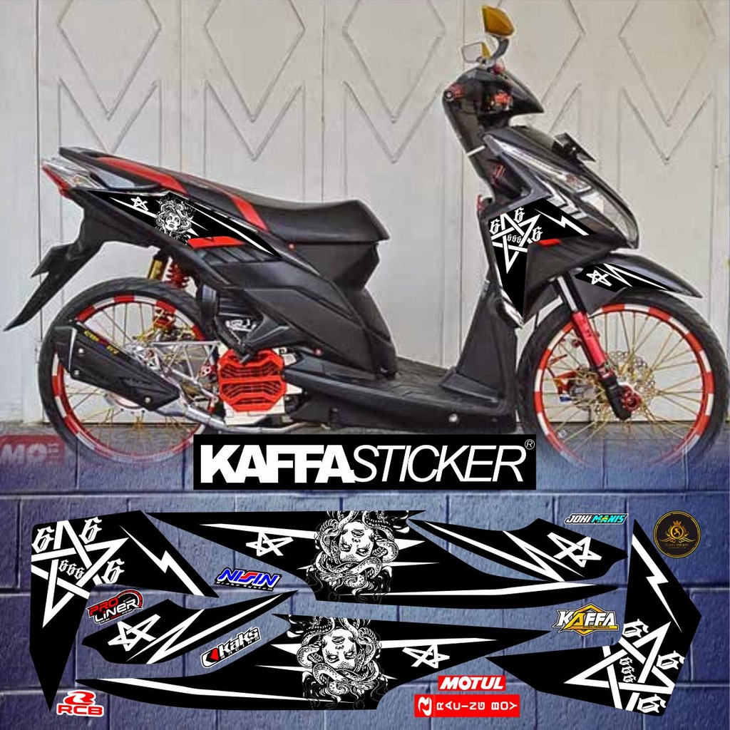 VARIASI STIKER BUAT MOTOR / Striping VARIO 110 TECHNO Stiker VARIO 110 TECHNO List Variasi Motor STI
