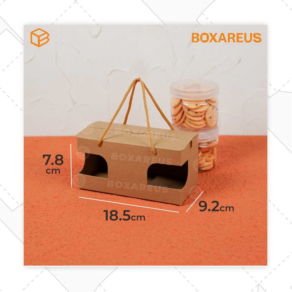 Box Toples Tabung Jar 300 - 400ml Packaging Kemasan Dus Hampers | PB Jar Duo