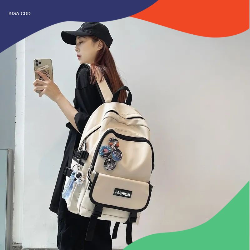 Ransel Pria / Wanita Desainer Mewah Ransel Gendong Sekolah  Harian kualitas Tinggi Tas Pria / wanita