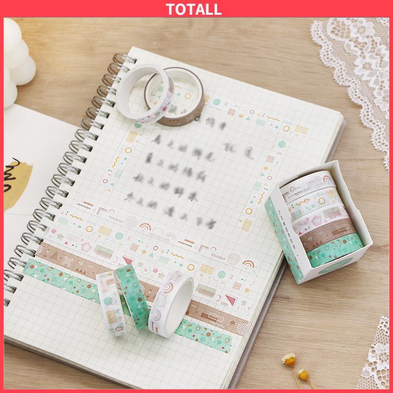 COD Vintage Geometry Tape Diary DIY Bahan Dekoratif Sticker Student Sticker Stationery-Totall