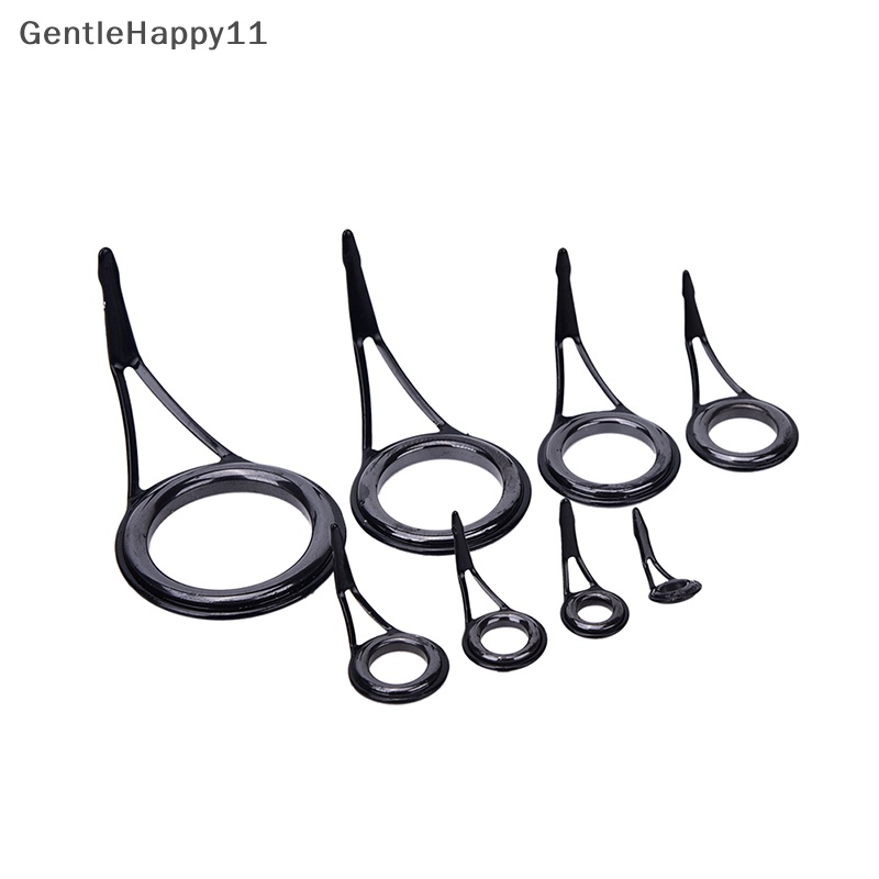 Gentlehappy 8pcs 8ukuran Alat Pancing Guide Tip Top Ring Circle Pole Repair KitFishing id