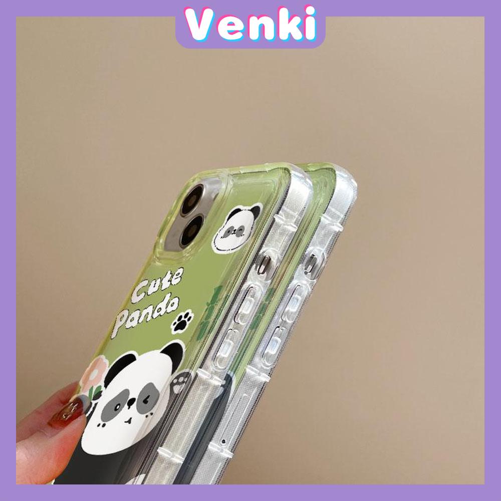 VENKI - For iPhone 11 Case Clear Phone Case TPU Soft Case Airbag Shockproof Protection Camera Cute Flower Photo Panda Compatible with iPhone 14 13 Pro Max iPhone 12 Pro Max XR XS 7