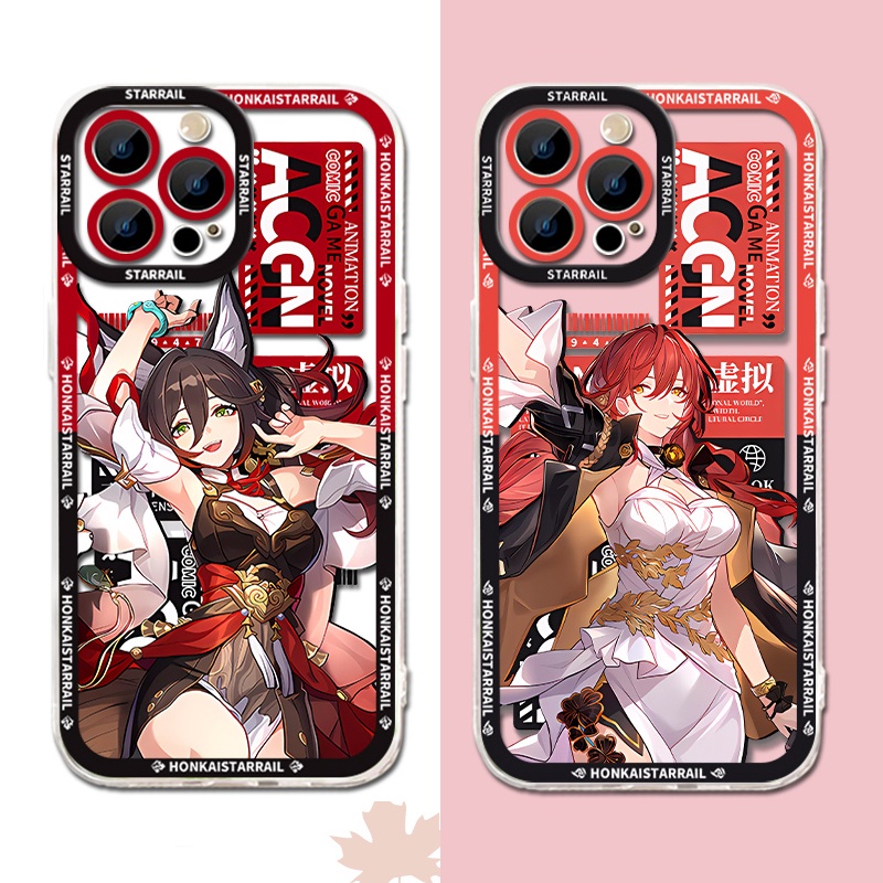 IPHONE Honkai Star Rail Himeko Soft Case Kompatibel Untuk Iphone11 14 13 12 Pro Max XS XR X8 7 6S Plus Casing Ponsel Tingyun Mini Transparan TPU Silikon Shockproof Cover