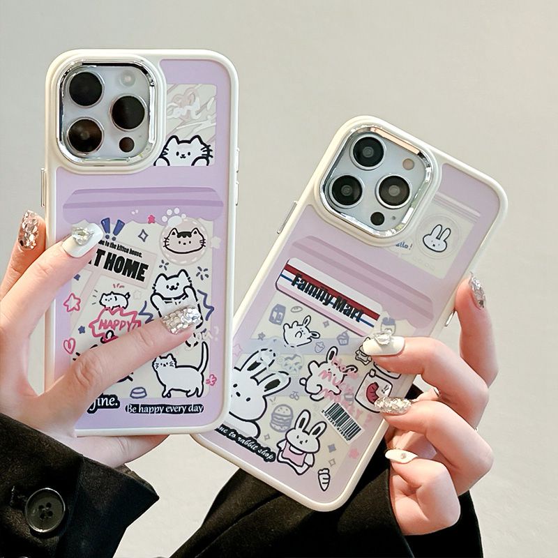 Cat Home Bunny Store Soft Silicon Case HP iP iPhone 12 13 14 Pro Max 11 Girl Woman FTD Casing Apple