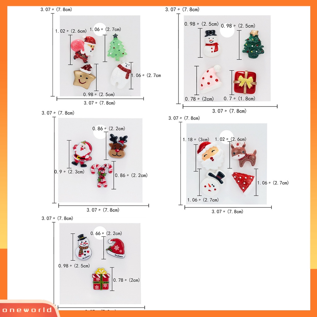 [ONE] 3pcs/set Bros Natal Vintage Meriah Lucu Kartun Geometris Tidak Luntur Hias Dengan Kartu Kertas Santa Claus Elk Snowman Xmas Bros Lencana Pin Perlengkapan Pesta