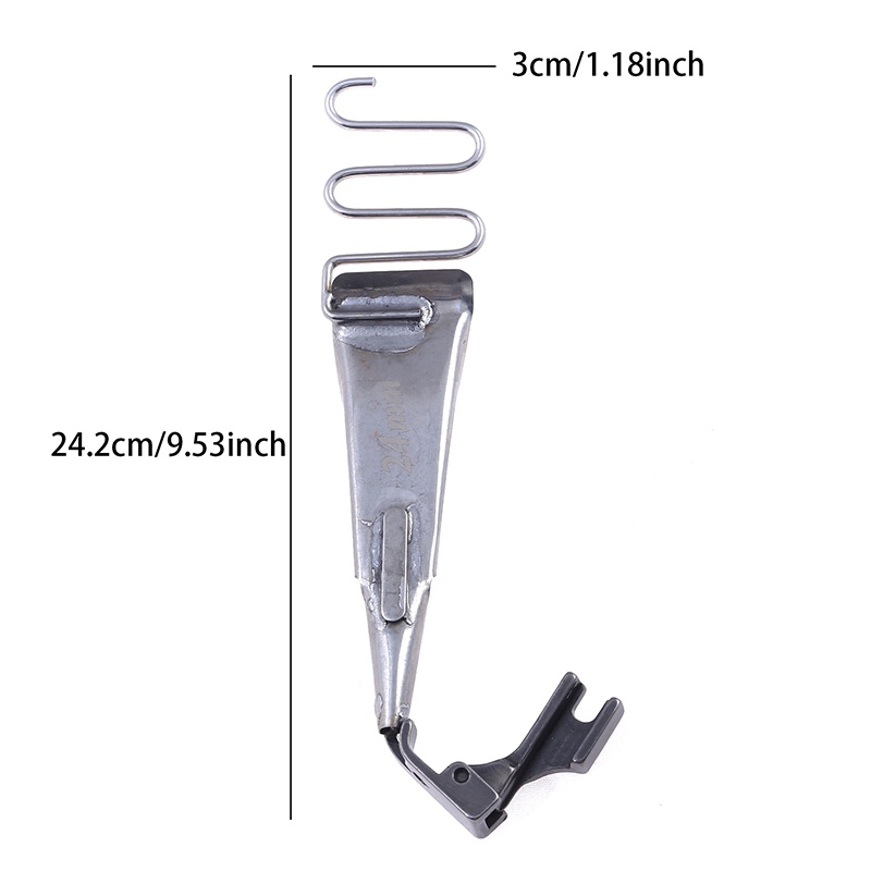 Mesin Jahit Industri Tabung Tarik Mobil Datar Presser Foot Suspender Shoulder Strap Trousers Straps Pembungkus Tepi Lipat