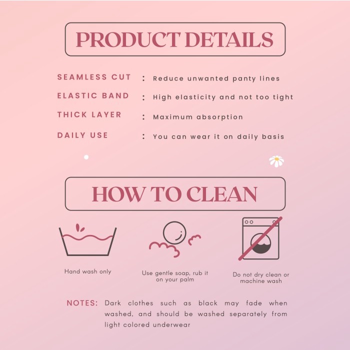 Period Panties |Celana Menstruasi | Menstrual Panties - Light Flow, M