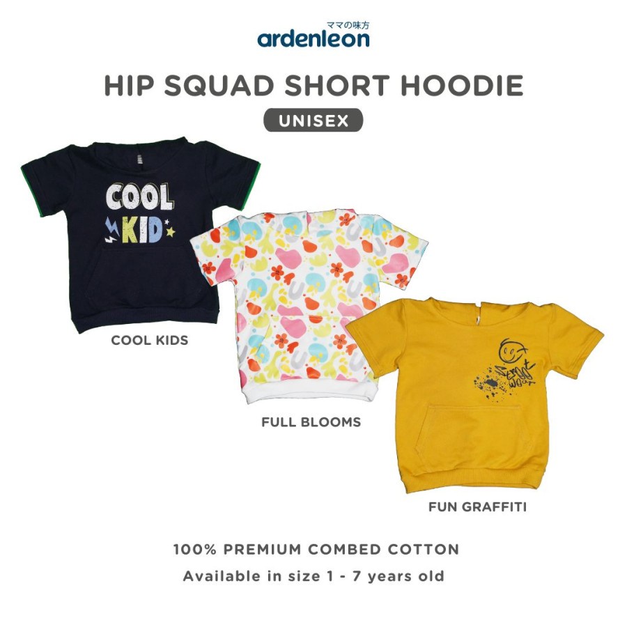 ARDENLEON - Hip Squad Short Hoodie |  Atasan Anak