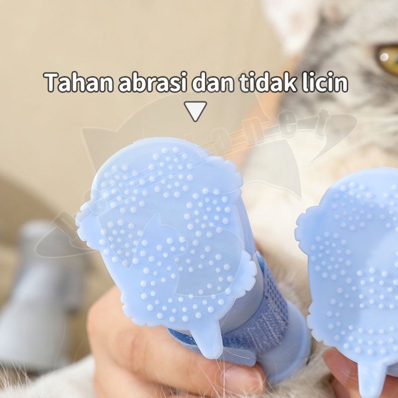 4 Pcs/Set Murah Sepatu Boots Hujan Tahan Air Anti Slip Untuk Anjing Sepatu Hewan