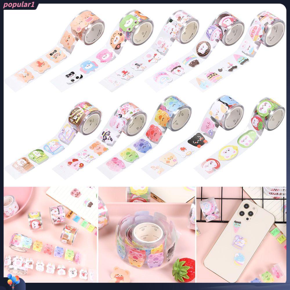 Populer Animal Tape Perlengkapan Sekolah Kawaii Stationery Stiker Scrapbooking Hias