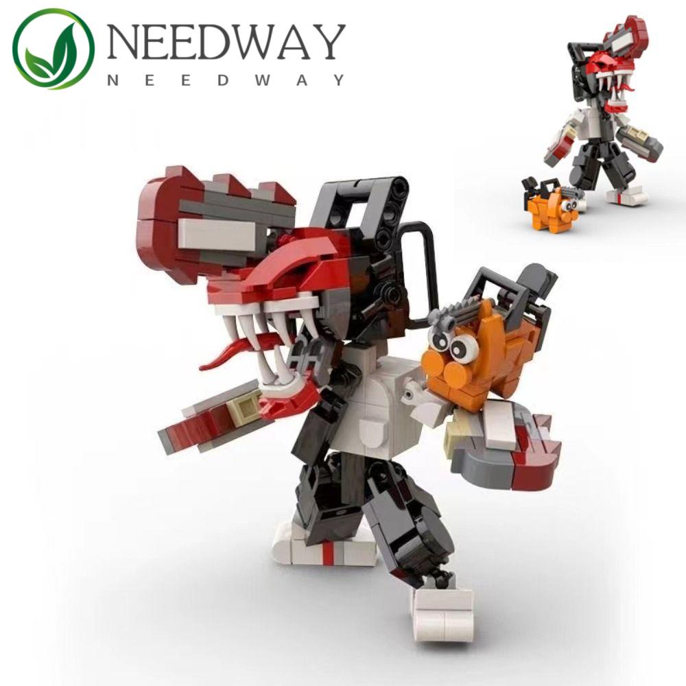 Needway  Chainsaw Man Puzzle Blok Kecil Prticles Mainan Anak Kreativitas Horror Game Model Batu Bata Mainan Koleksi Mainan Puzzle Mainan Chainsaw Man Blok Bangunan