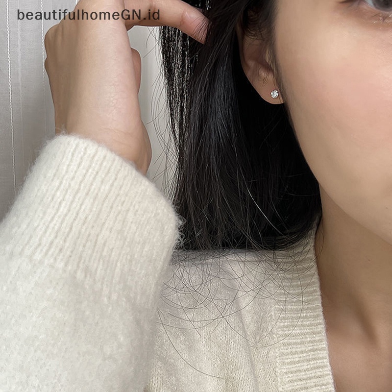 {Cantik} 1pasang 3/4/5mm Kristal Zirkon Telinga Studs Earrings Untuk Wanita Stainless steel Tulang Rawan Helix Telinga Tulang Kuku Telinga Perhiasan Hadiah~