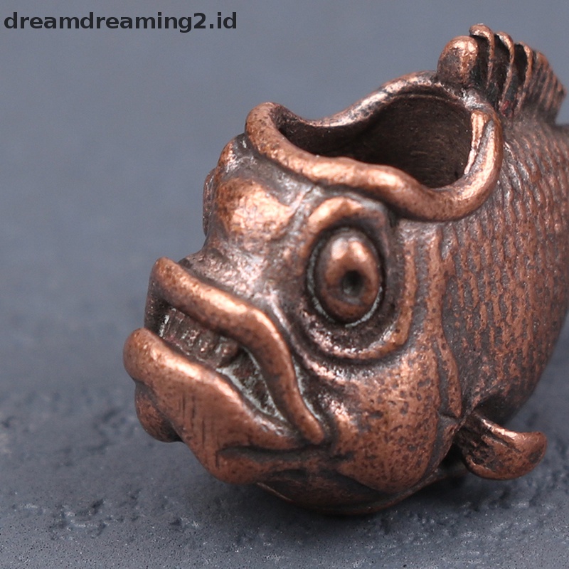 (drea) Manik-manik Piranha Afrika Kuningan Senter Liontin Paracord Beads Ch //