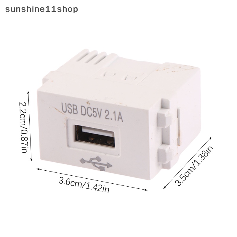 Sho 1pcs Panel Pengisian Ponsel USB Power Module 220V Socket 5V Trafo 2.1A USB Charging Power Socket Switching Adapter N