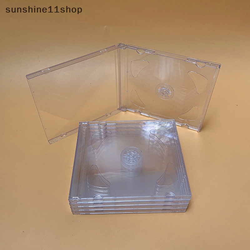 Sho Kotak CD Bawah Transparan Kosong CD Case Plastik PP Milky Transparan CD Case CD Case Kapasitas 2disk N