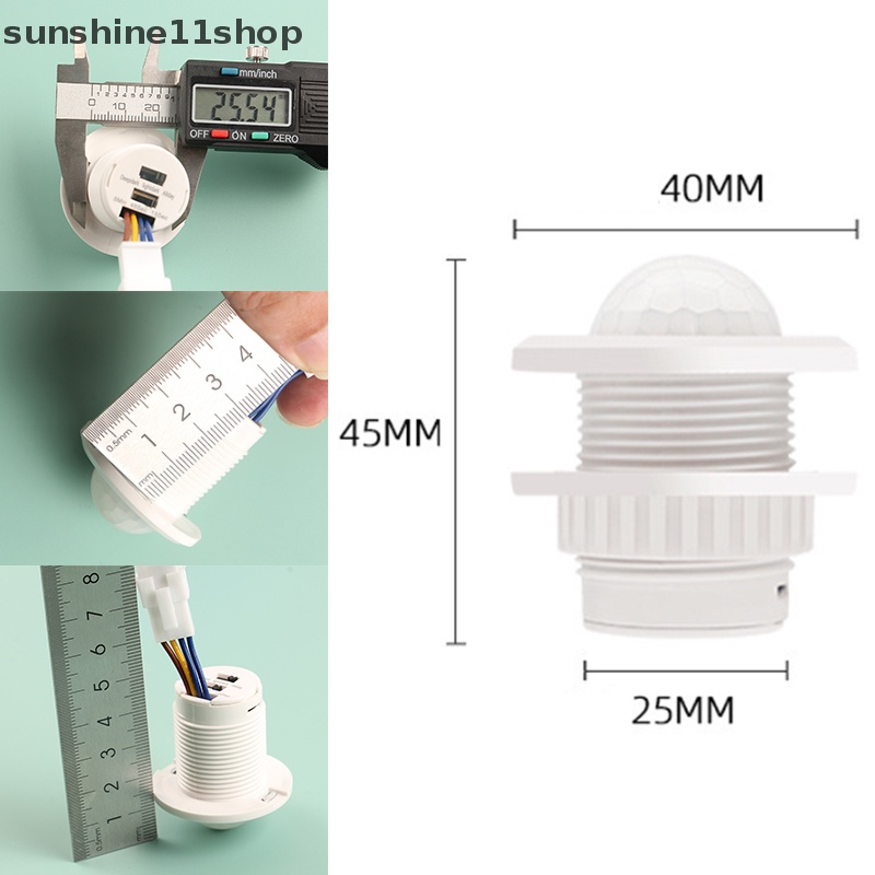 Sho Time Light-sensing Adjustable 110V-240V LED Sensor Inframerah Detektor Gerakan Saklar Lampu N