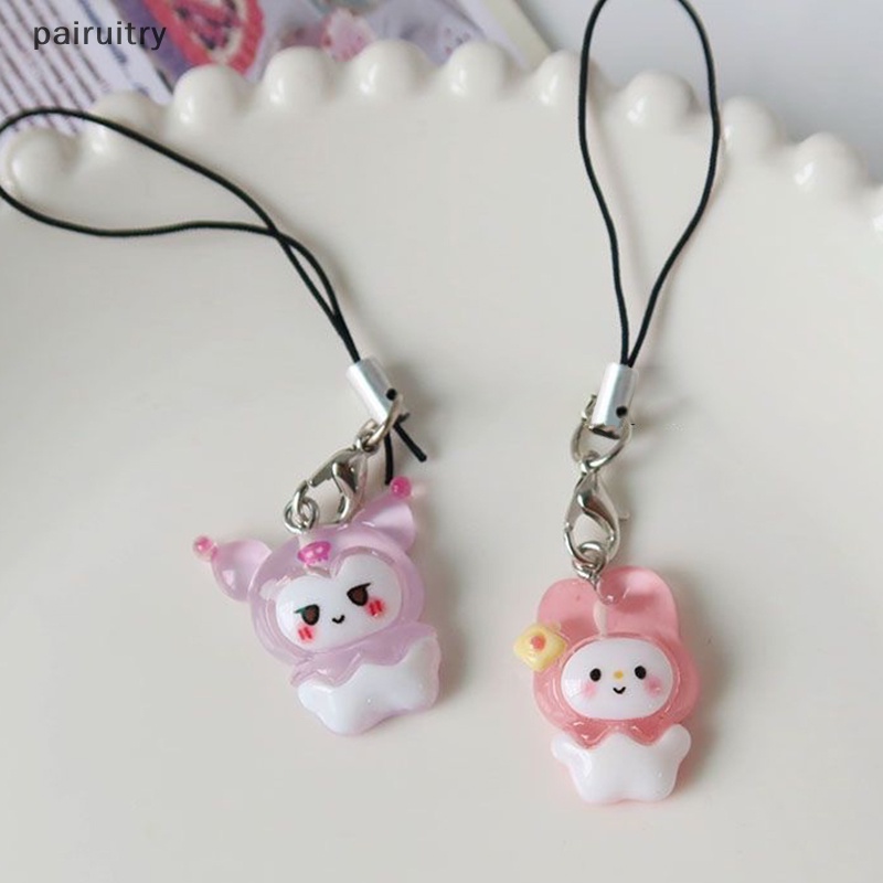 Prt Kawaii Sanrio Kuromi Lanyard My Melody Cinnamoroll Siswa Kecantikan iPhone Phone Case Ransel Boneka Liontin Pesona Mainan Gadis Hadiah PRT