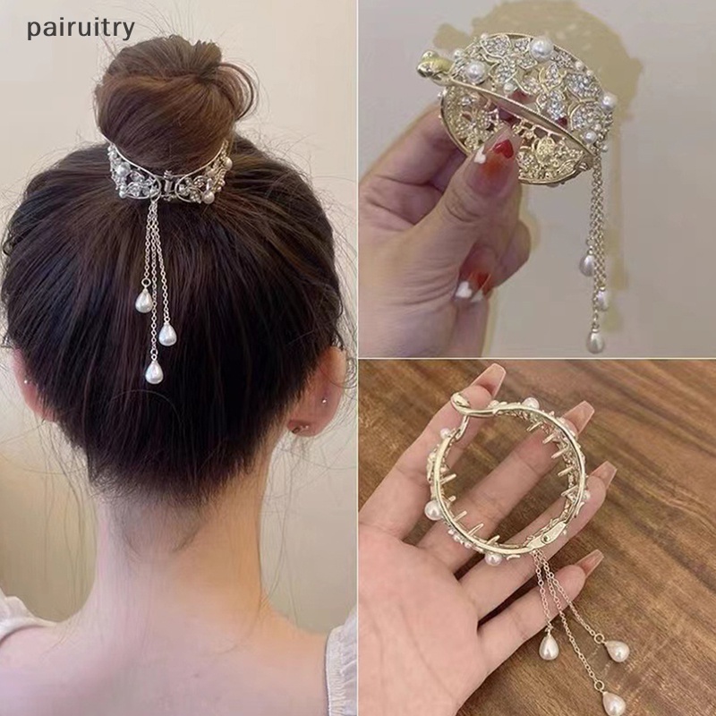 Prt Baru Retro Kupu-Kupu Tinggi Ponytail Rambut Klip Rumbai Pil Kepala Tetap Kartu Rambut Hiu Klip Fashion Hiasan Kepala Perempuan PRT