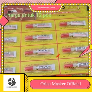 LEM ATRICO 1 lusin (isi 12) original lengket termurah