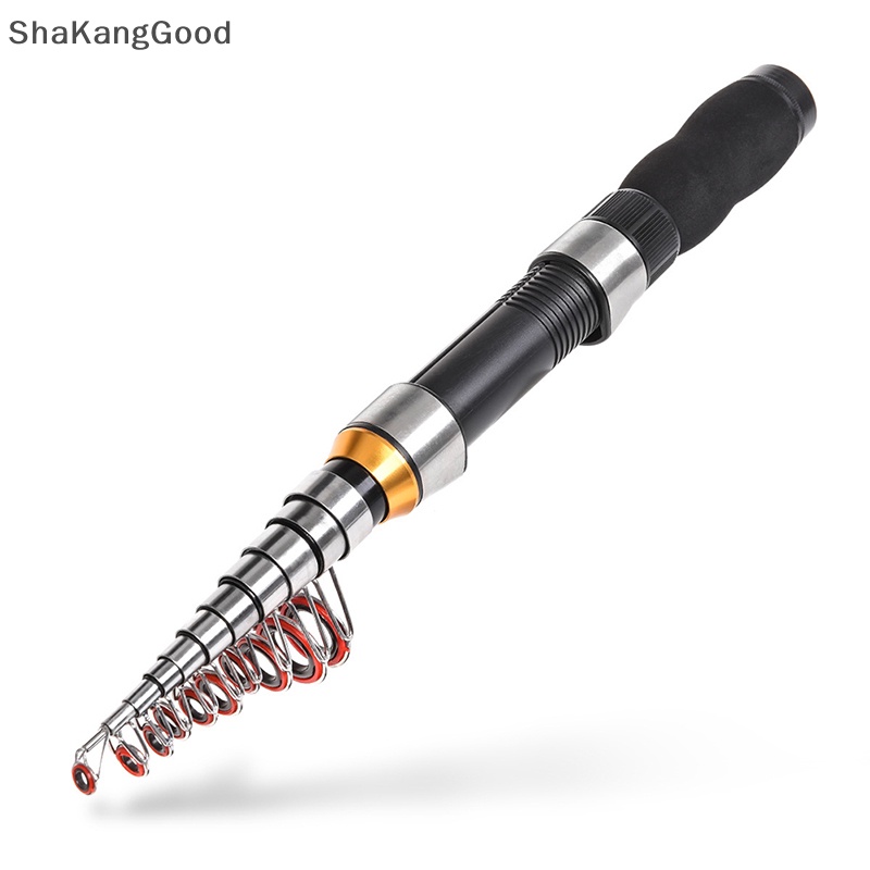 Skid Portable Spin Fishing Rod Tough Carbon Fiber Power Teleskopik Travel Sea Boat Pancing SKK
